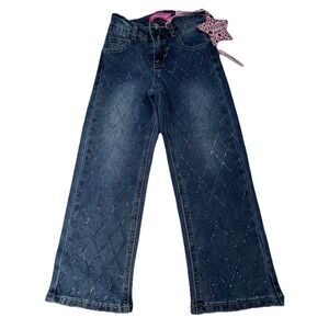Girls Gogo Star high-rise Straightjeans featuring Cross Hatch Rhinestones size 5